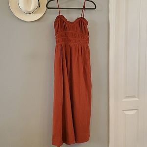 Beryl Cotton Linen midi dress, size M